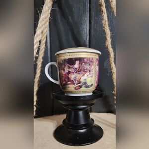 Vintage Style Tea Cup with Pastoral Scene